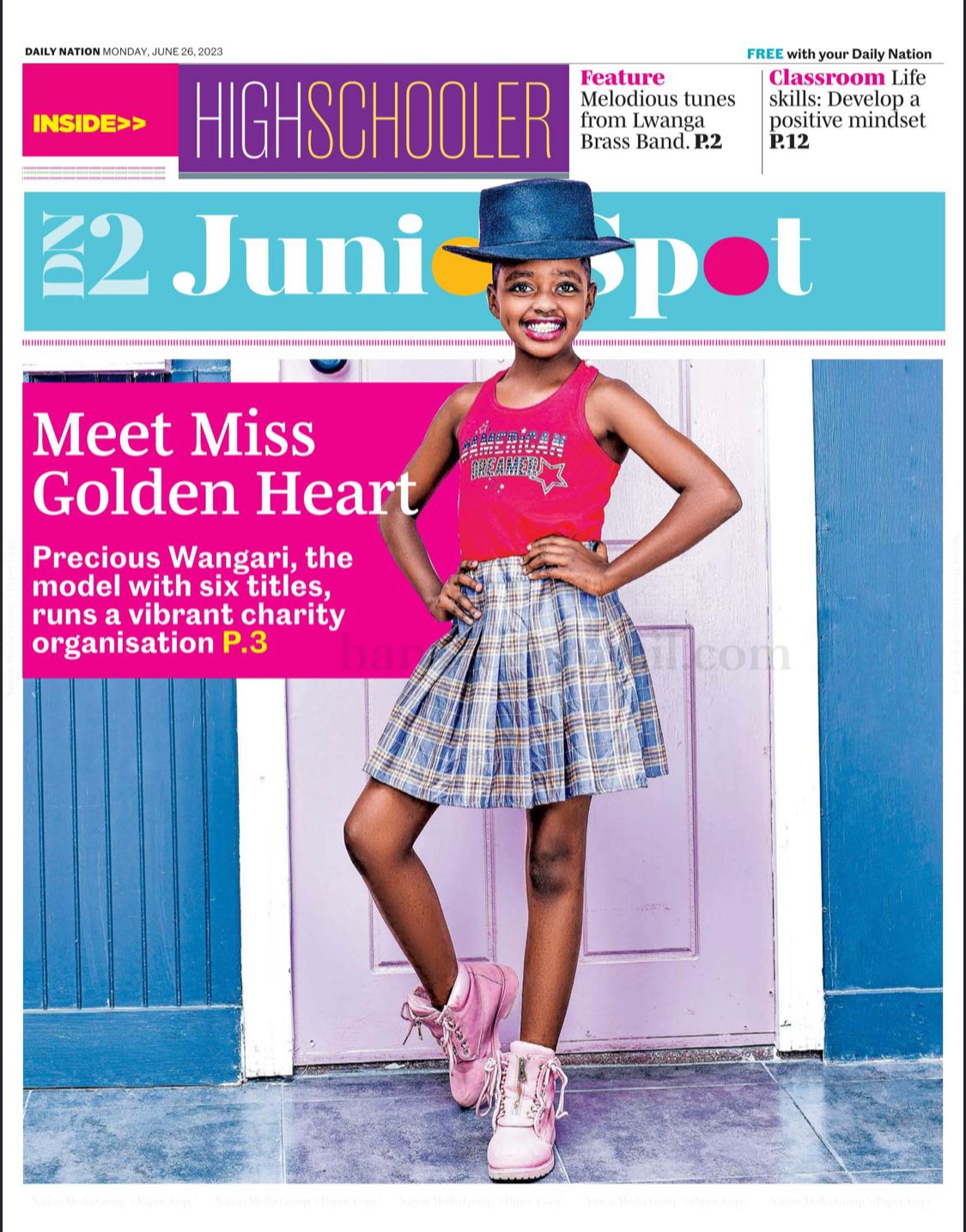 An EM Africa student featured in Daily Nation