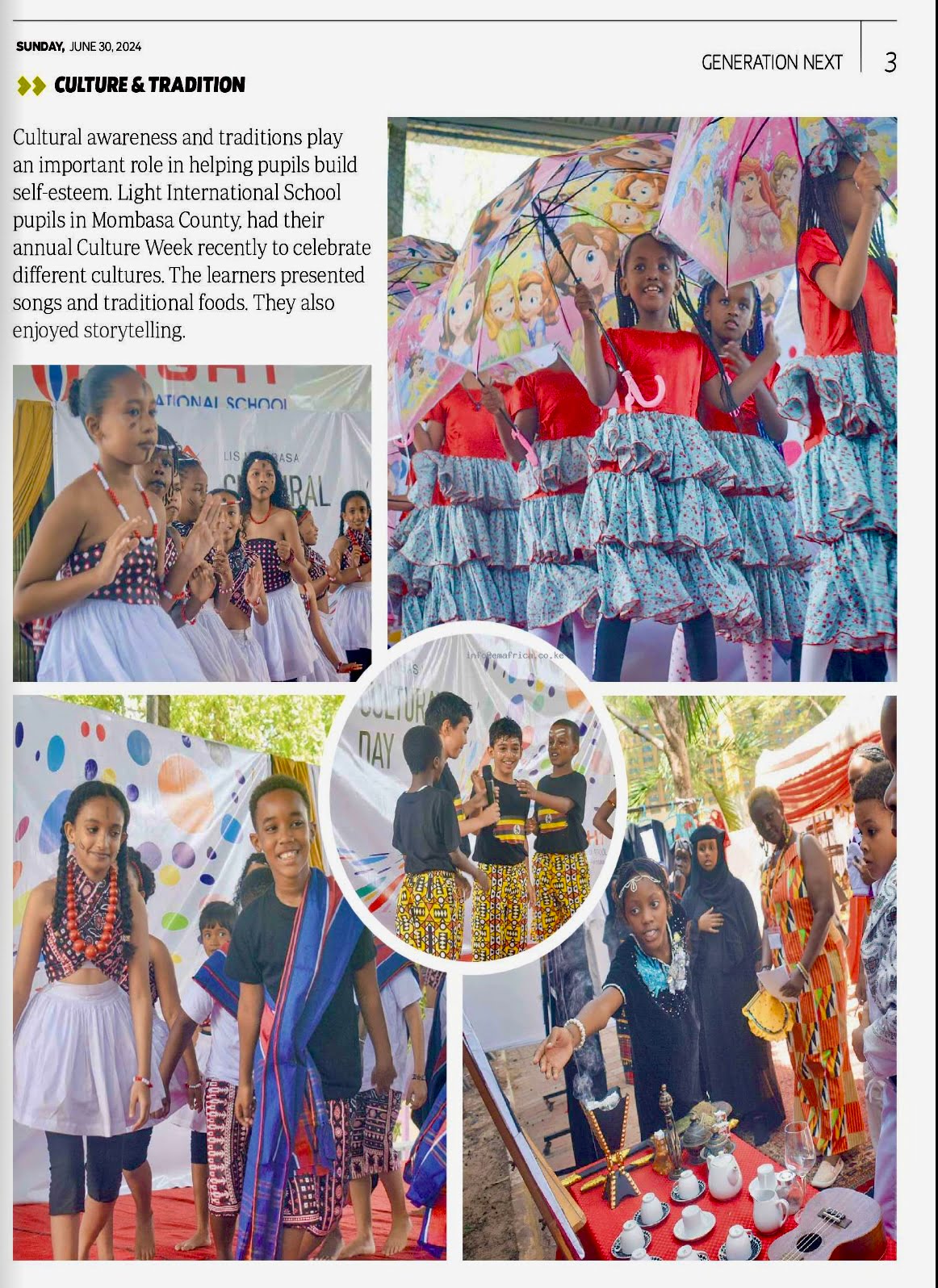 School cultural activities featured in The Sunday Standard
